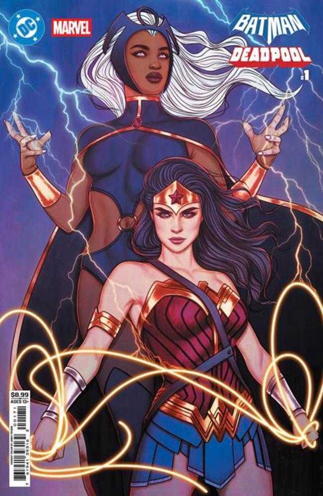 DC Marvel Batman Deadpool #1 (One Shot) Cover H Jenny Frison Wonder Woman Storm Card Stock Variant