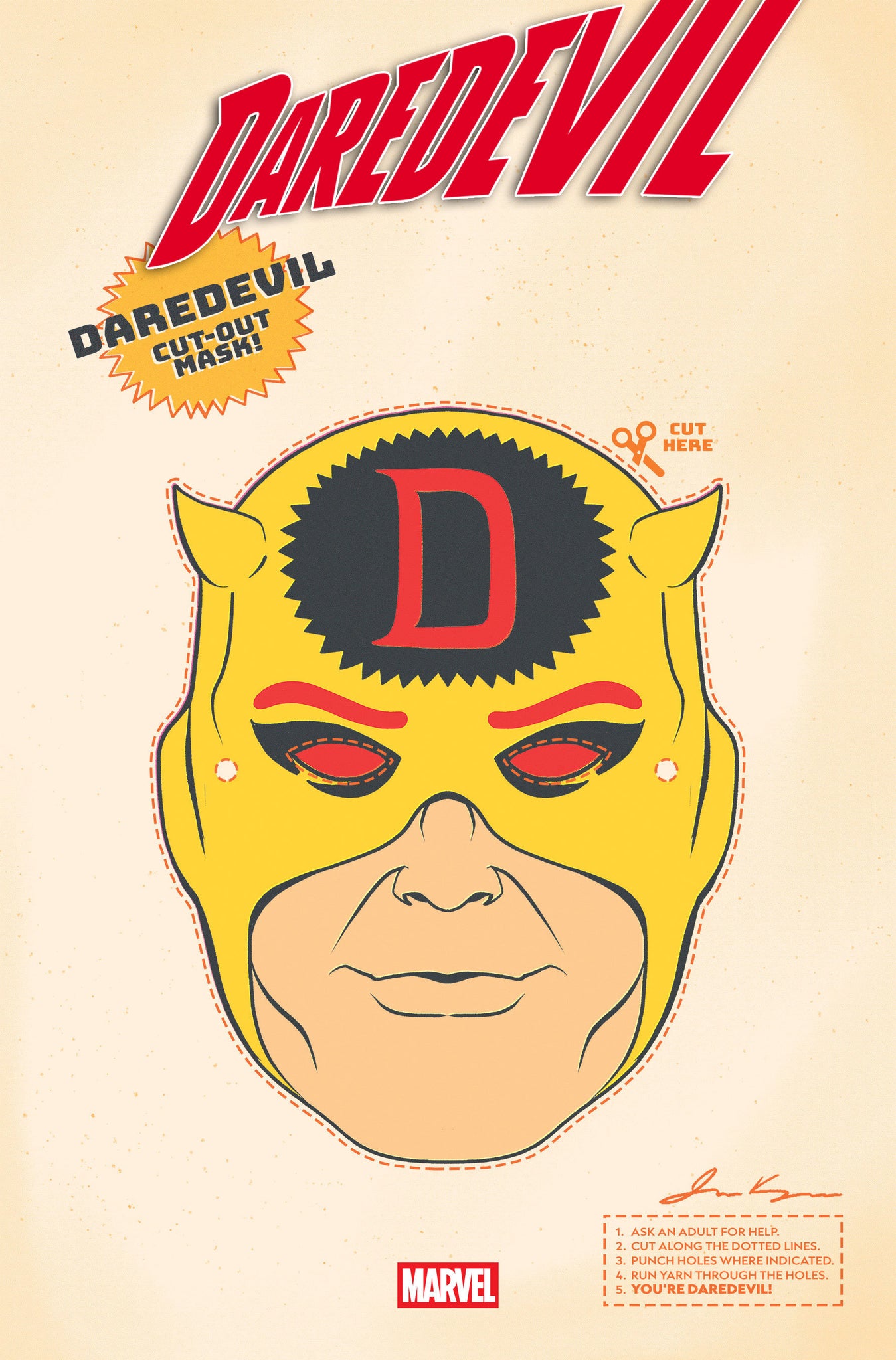 Daredevil #25 Retro Halloween Mask Variant