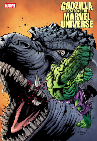 Godzilla Destroys The Marvel Universe #4 Sergio Davila Fan Favorite Variant