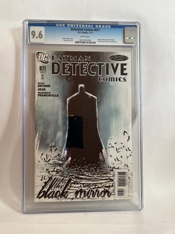 DETECTIVE COMICS #871 1st Scott Snyder BATMAN Story With Jock Cover CGC 9.6