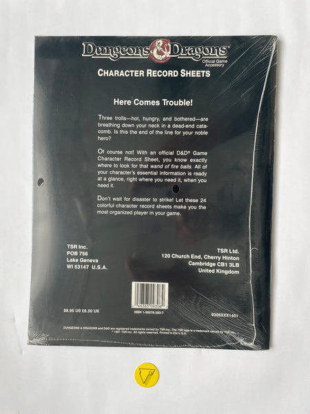 Dungeons & Dragons Caracter Record Sheets (1991)
