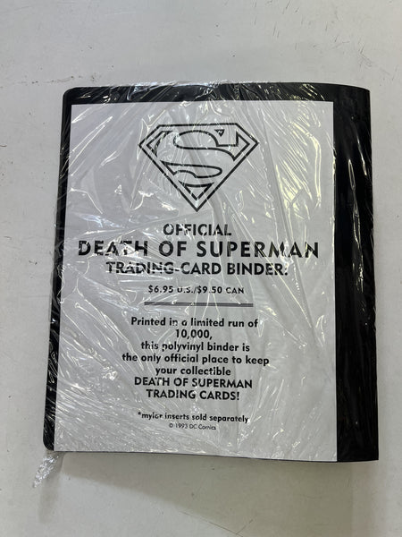Death Of Superman - Boite de carte scellée et cartable de collection officiel ! (1993)