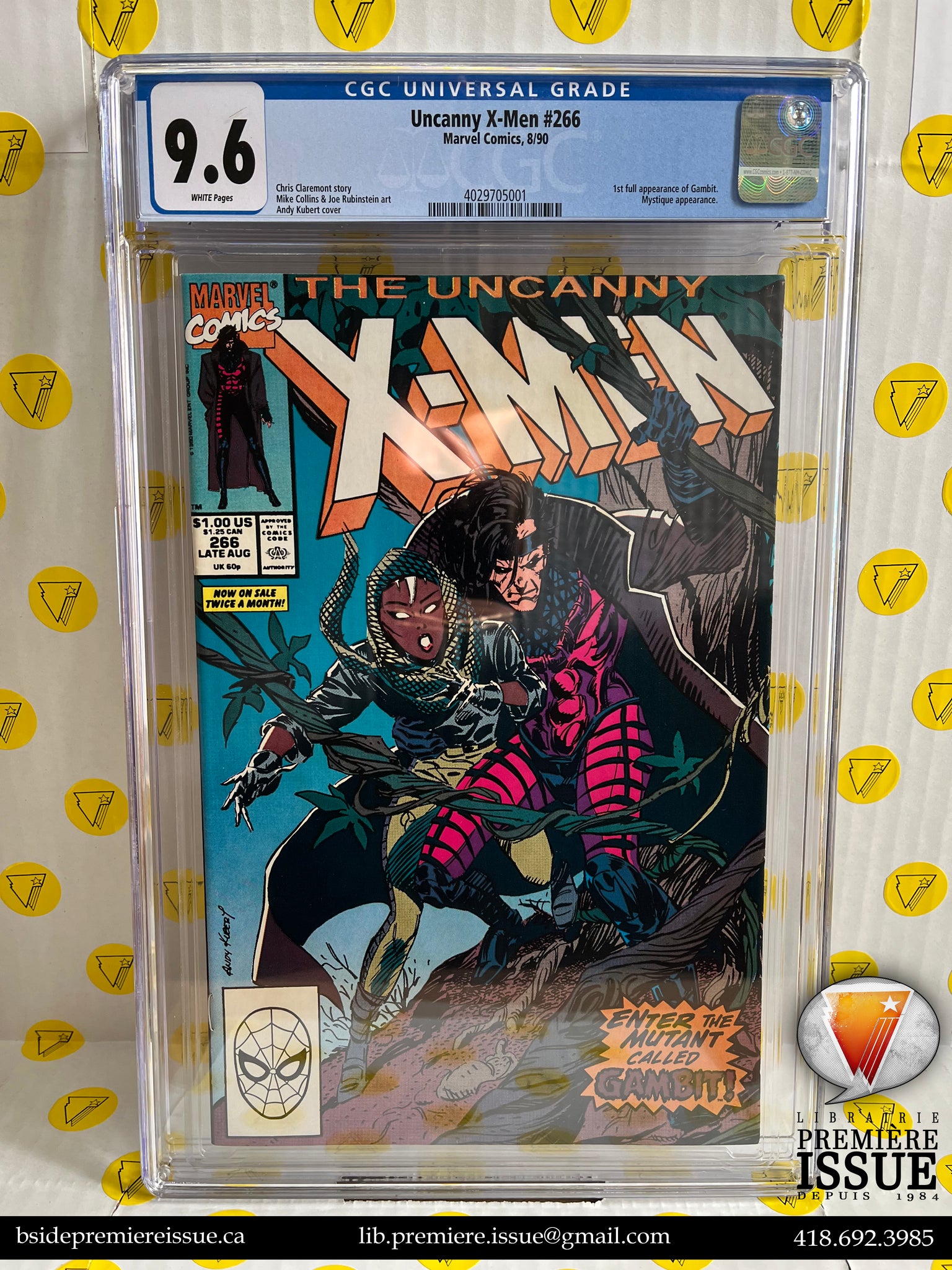 Uncanny X-Men 266 CGC 9.6 Marvel 1990 1st App Gambit Chris Claremont White Pages