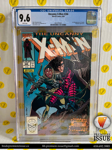 Uncanny X-Men 266 CGC 9.6 Marvel 1990 1st App Gambit Chris Claremont White Pages